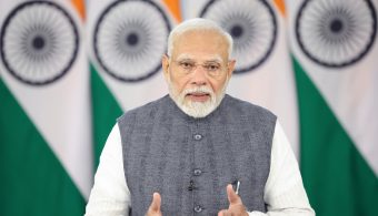 PM addresses the News9 Global Summit via video conferencing on November 22, 2024.